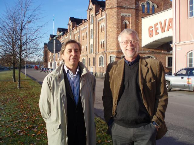 Sten Wedin och Lars Wedin på Alderholmen, klassisk företagarmiljö